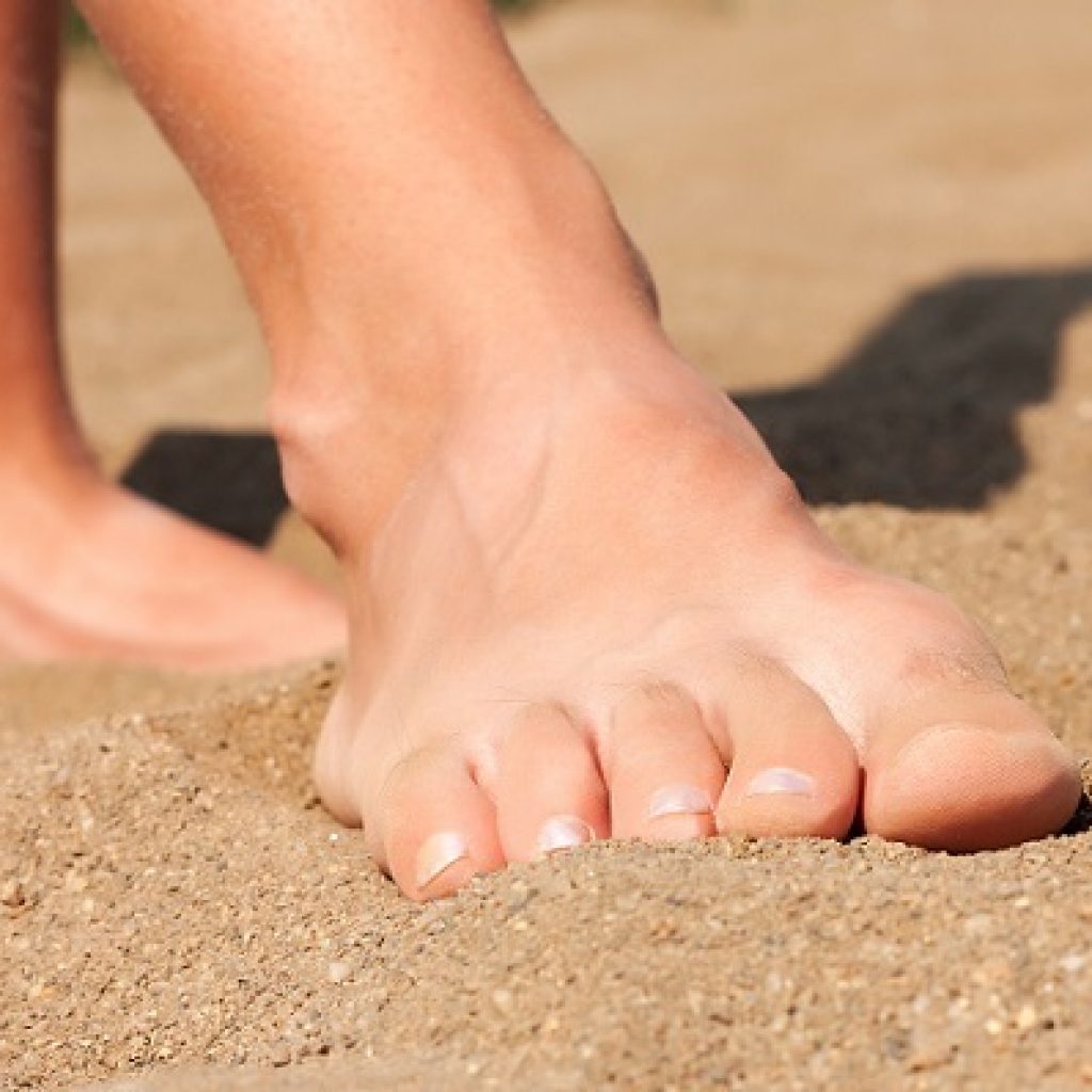 Feet on sand